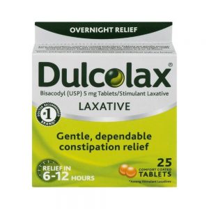 Dulcolax Laxative Overnight Relief Comfort Coated Tablets, 25 Count